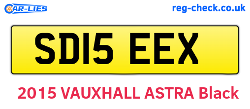 SD15EEX are the vehicle registration plates.