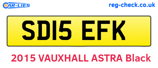 SD15EFK are the vehicle registration plates.