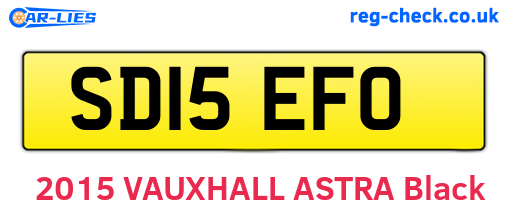 SD15EFO are the vehicle registration plates.