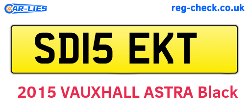 SD15EKT are the vehicle registration plates.