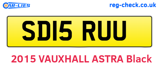 SD15RUU are the vehicle registration plates.