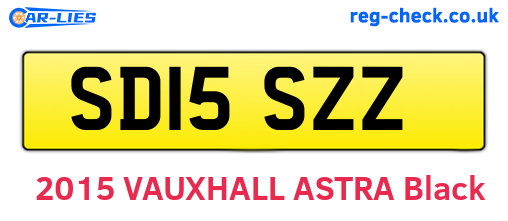 SD15SZZ are the vehicle registration plates.