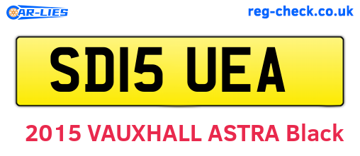 SD15UEA are the vehicle registration plates.