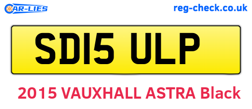 SD15ULP are the vehicle registration plates.