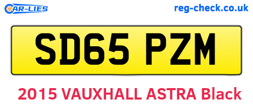 SD65PZM are the vehicle registration plates.