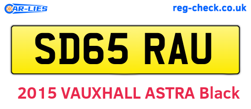 SD65RAU are the vehicle registration plates.