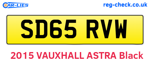 SD65RVW are the vehicle registration plates.