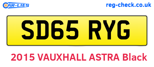SD65RYG are the vehicle registration plates.