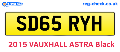 SD65RYH are the vehicle registration plates.