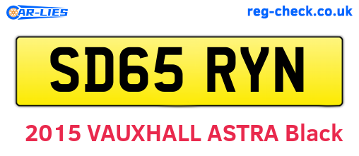 SD65RYN are the vehicle registration plates.
