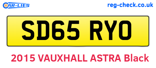 SD65RYO are the vehicle registration plates.