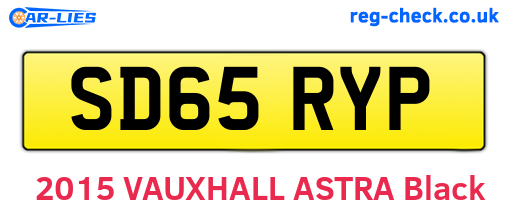 SD65RYP are the vehicle registration plates.