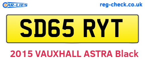 SD65RYT are the vehicle registration plates.