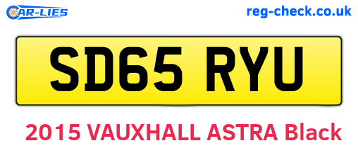 SD65RYU are the vehicle registration plates.