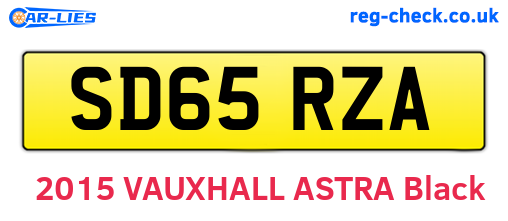 SD65RZA are the vehicle registration plates.
