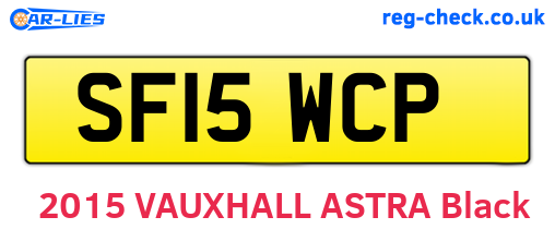 SF15WCP are the vehicle registration plates.