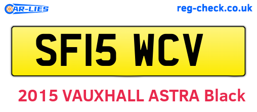 SF15WCV are the vehicle registration plates.