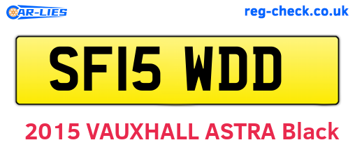 SF15WDD are the vehicle registration plates.