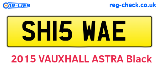 SH15WAE are the vehicle registration plates.
