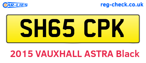 SH65CPK are the vehicle registration plates.