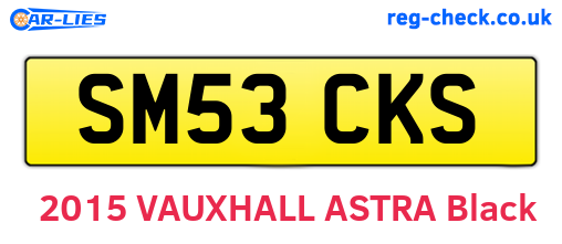 SM53CKS are the vehicle registration plates.