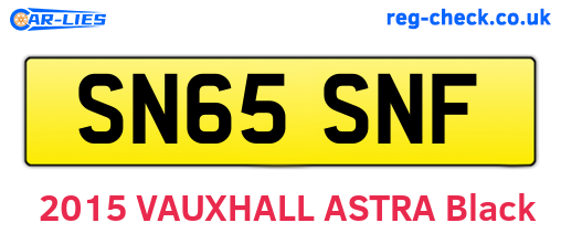 SN65SNF are the vehicle registration plates.