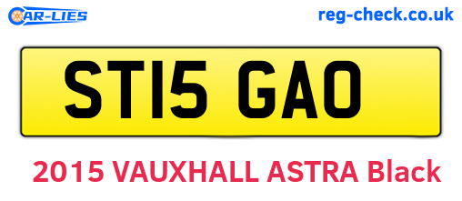 ST15GAO are the vehicle registration plates.
