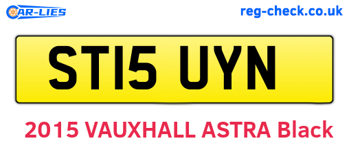 ST15UYN are the vehicle registration plates.