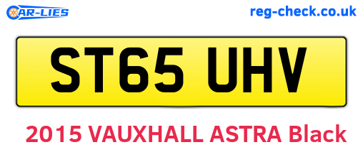ST65UHV are the vehicle registration plates.
