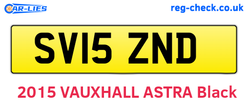 SV15ZND are the vehicle registration plates.