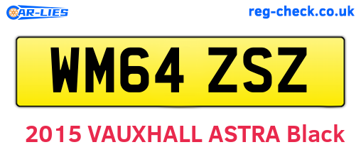 WM64ZSZ are the vehicle registration plates.