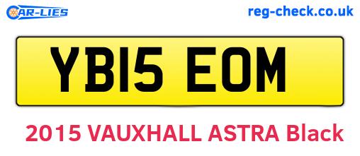 YB15EOM are the vehicle registration plates.