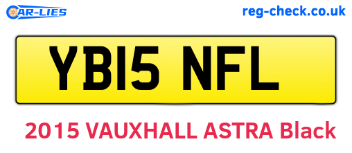 YB15NFL are the vehicle registration plates.