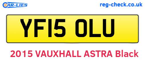 YF15OLU are the vehicle registration plates.