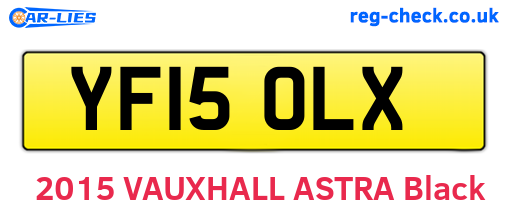 YF15OLX are the vehicle registration plates.