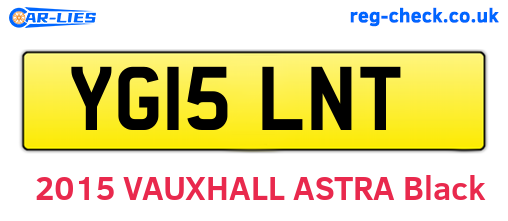 YG15LNT are the vehicle registration plates.