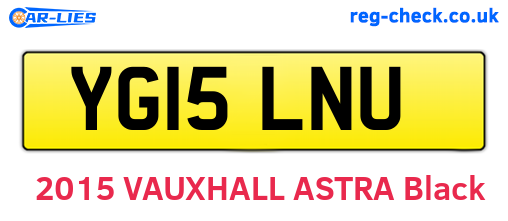 YG15LNU are the vehicle registration plates.
