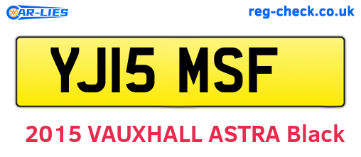 YJ15MSF are the vehicle registration plates.