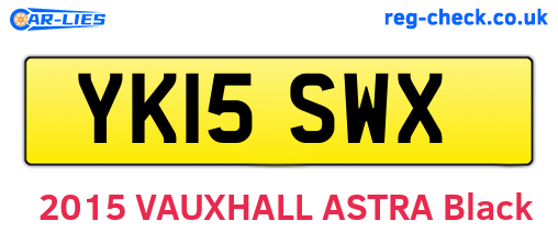 YK15SWX are the vehicle registration plates.