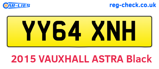 YY64XNH are the vehicle registration plates.