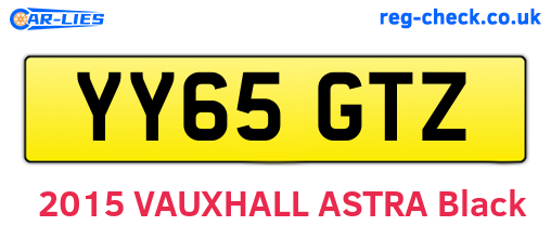 YY65GTZ are the vehicle registration plates.
