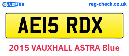 AE15RDX are the vehicle registration plates.