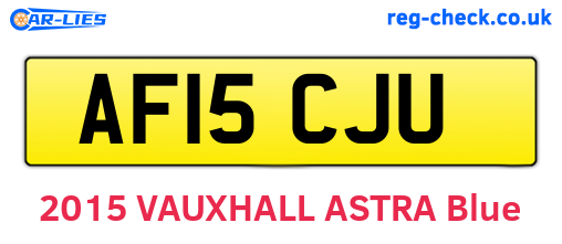 AF15CJU are the vehicle registration plates.