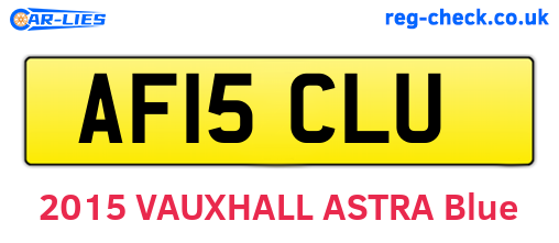 AF15CLU are the vehicle registration plates.