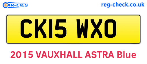 CK15WXO are the vehicle registration plates.