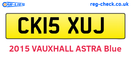 CK15XUJ are the vehicle registration plates.