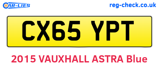 CX65YPT are the vehicle registration plates.