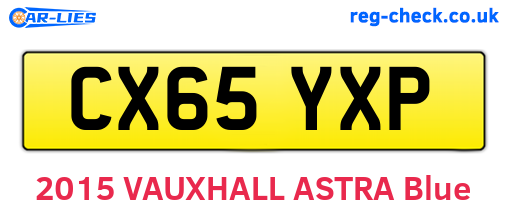 CX65YXP are the vehicle registration plates.