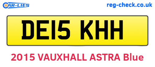 DE15KHH are the vehicle registration plates.