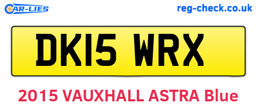 DK15WRX are the vehicle registration plates.